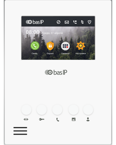 AU-04LA (AU-04L) WHITE. Монитор IP-домофона. BAS-IP в Химках