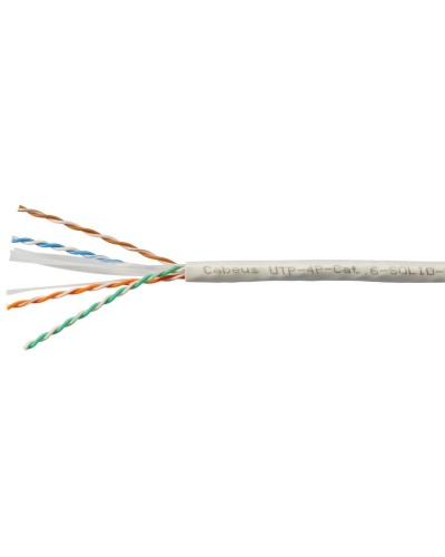 UTP-4P-Cat.6-SOLID-LSZH-WH (11871c-5). Кабель «витая пара» (LAN) для структурированных систем связи. CABEUS в Химках