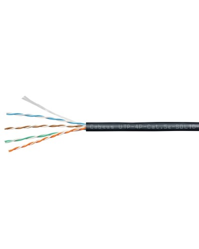 UTP-4P-Cat.5e-SOLID-OUT-PE-UV (11246c). Кабель «витая пара» (LAN) для структурированных систем связи. CABEUS в Химках
