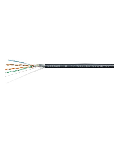 FTP-4P-Cat.5e-SOLID-OUT-PE-UV-100 (11792c-5). Кабель «витая пара» (LAN) для структурированных систем связи. CABEUS в Химках