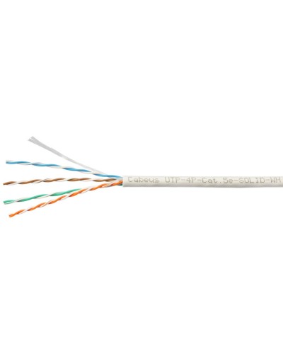 UTP-4P-Cat.5e-SOLID-WH-100 (7471c-5). Кабель «витая пара» (LAN) для структурированных систем связи. CABEUS в Химках