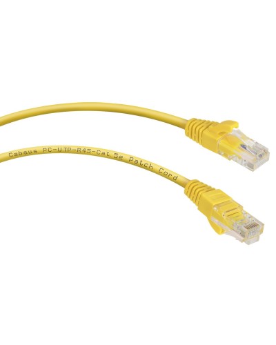 PC-UTP-RJ45-Cat.5e-0.5m-YL (7666c), желтый. Патч-корд медный. CABEUS в Химках