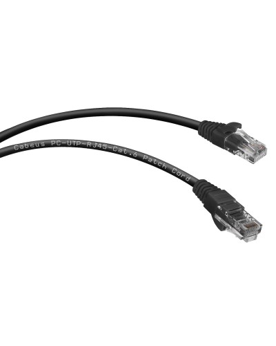 PC-UTP-RJ45-Cat.6-3m-BK (8666c), чёрный. Патч-корд медный. CABEUS в Химках