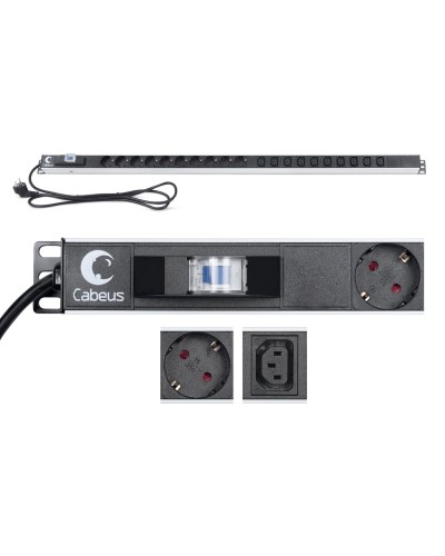 PDU-16-10S-10C13-B (9552c). Блок розеток. CABEUS в Химках