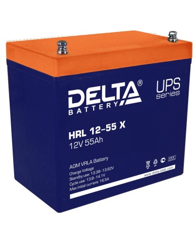 Delta HRL 12-55 X. Аккумулятор герметичный свинцово-кислотный. Delta в Химках