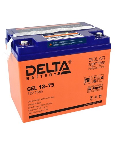 Delta GEL 12-75. Аккумулятор герметичный свинцово-кислотный. Delta в Химках