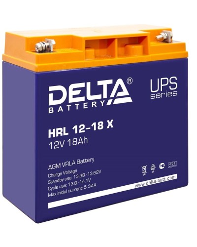 Delta HRL 12-18 X. Аккумулятор герметичный свинцово-кислотный. Delta в Химках