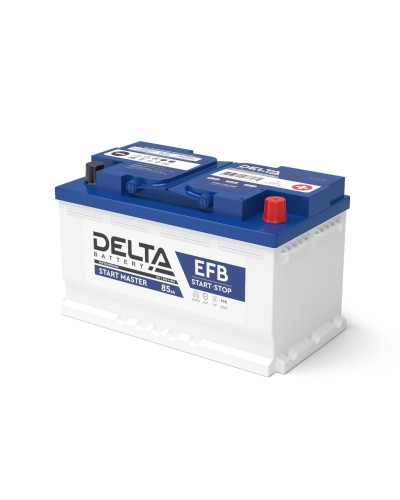 Delta START MASTER EFB 1285 (85 Ah). Аккумулятор автомобильный герметичный свинцово-кислотный. Delta в Химках