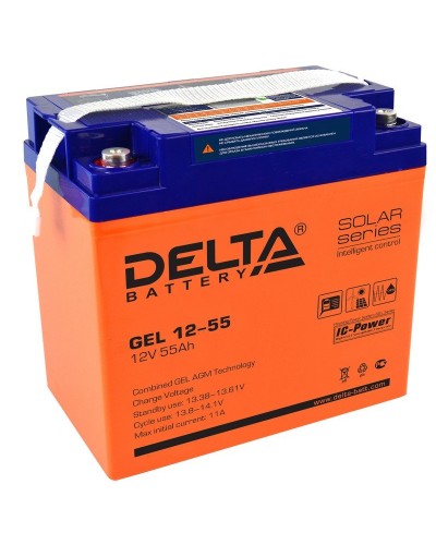 Delta GEL 12-55. Аккумулятор герметичный свинцово-кислотный. Delta в Химках