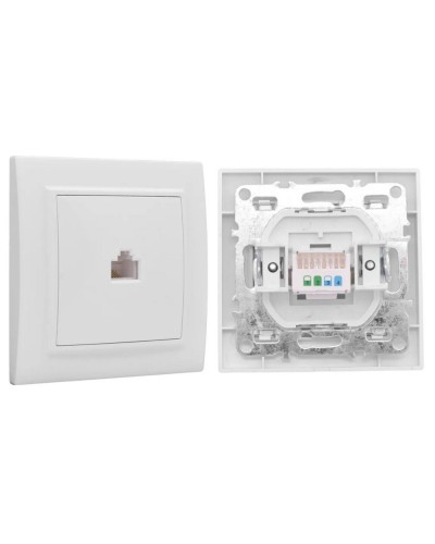 Минск Розетка RJ-45 1-местная СП (ERK01-035-10). Розетка RJ-45 1-местная СП. EKF в Химках