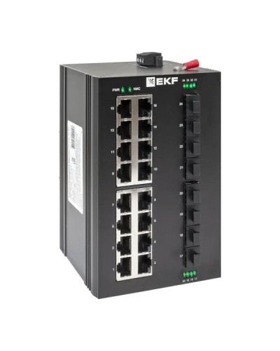 TSX-U-8GX/SFP-16GT. Промышленный неуправляемый коммутатор. EKF в Химках