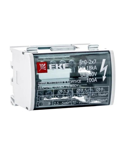 Шина нулевая в корпусе 2х7 (sn0-2х7). Шина нулевая в корпусе. EKF в Химках