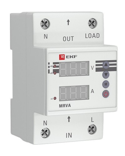 MRVA 63A PROxima (MRVA-63A). Реле напряжения и тока с дисплеем. EKF в Химках