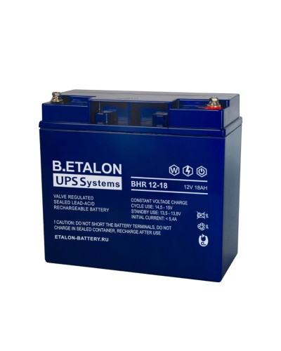 B.ETALON BHR 12-18. Аккумулятор герметичный свинцово-кислотный. ETALON в Химках