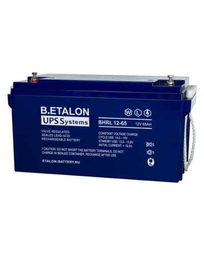 B.ETALON BHRL 12-65. Аккумулятор герметичный свинцово-кислотный. ETALON в Химках