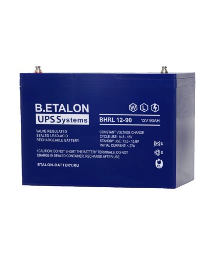 B.ETALON BHRL 12-90. Аккумулятор герметичный свинцово-кислотный. ETALON в Химках