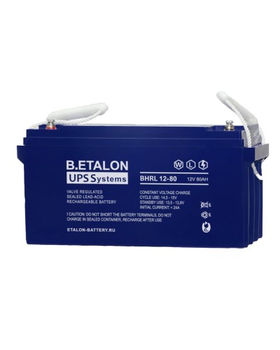 B.ETALON BHRL 12-80. Аккумулятор герметичный свинцово-кислотный. ETALON в Химках