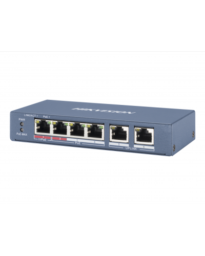 DS-3E0106P-E/M. Коммутатор с питанием POE. Hikvision в Химках