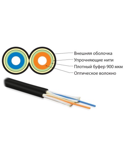 FO-D3-IN-50-2-LSZH-BK. Кабель волоконно-оптический многомодовый. Hyperline в Химках