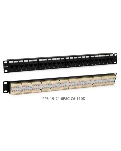 PP3-19-24-8P8C-C6-110D. Патч-панель 19. Hyperline в Химках
