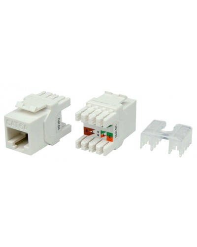 KJ8-8P8C-C6A-180-WH. Вставка Keystone Jack RJ-45. Hyperline в Химках