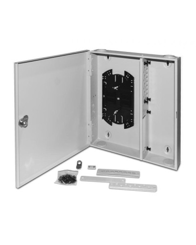 FO-WBX-4xSLT-W140H42-32UN-GY. Кросс оптический настенный. Hyperline в Химках