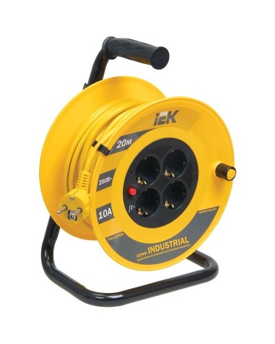 УК20 4 места, 20м (WKP15-16-04-20). Удлинитель на катушке Industrial. IEK в Химках