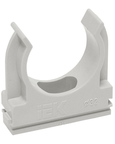 Держатель с защёлкой D20 серый ELASTA (100 шт) (CTA10D-CF20-K41-100). Держатель с защёлкой. IEK в Химках