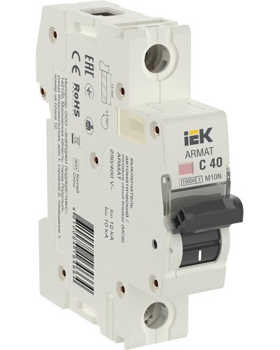 M10N 1P C 40А 10кА ARMAT (AR-M10N-1-C040). Автоматический выключатель. IEK в Химках