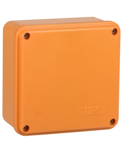 Коробка распаячная огнестойкая ПС 100х100х50 6P 6мм² IP44 гладкие стенки (UKF20-100-100-050-6-6-09). Коробка распаячная огнестойкая безгалогенная (HF). IEK в Химках