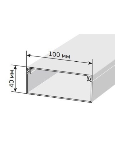 Короб 100х40 ЭЛЕКОР (CKK10-100-040-1-K01). Кабель-канал с двойным замком. IEK в Химках
