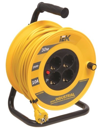 УК50 4 места, 50м (WKP15-16-04-50). Удлинитель на катушке Industrial. IEK в Химках