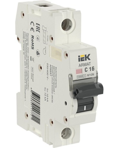 M10N 1P C 16А 10кА ARMAT (AR-M10N-1-C016). Автоматический выключатель. IEK в Химках