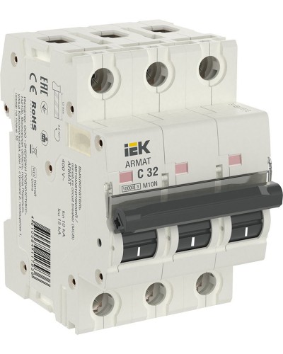M10N 3P C 32А 10кА ARMAT (AR-M10N-3-C032). Автоматический выключатель. IEK в Химках