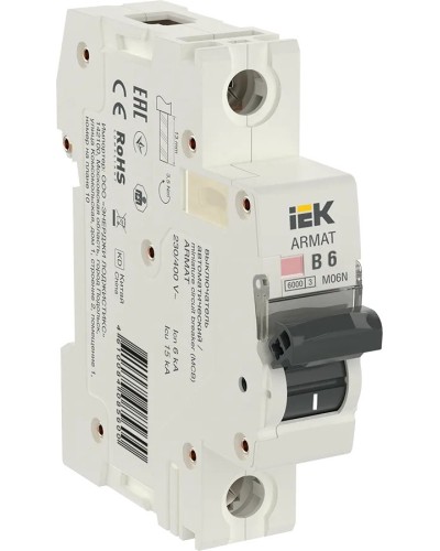 M06N 1P B 6А 6кА ARMAT (AR-M06N-1-B006). Автоматический выключатель. IEK в Химках