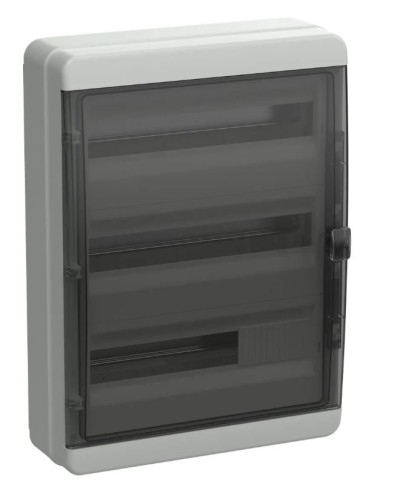 Корпус пластиковый КМПн-54 IP65 TEKFOR (TF5-KP72-N-54-65-K03-K02). Корпус модульный пластиковый черная прозрачная дверь. IEK в Химках