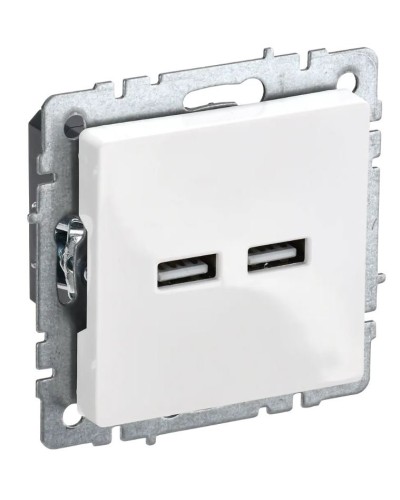 Розетка USB A+A 3,1А РЮ10-1-БрБ белый BRITE (BR-U21-D31-K01). Розетка USB. IEK в Химках