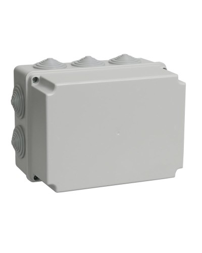 Коробка распаячная КМ41245 190х140х120 открытой проводки IP44 10 гермовводов серая (UKO10-190-140-120-K41-44). Коробка распаячная безгалогенная (HF). IEK в Химках