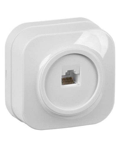 Розетка RJ45 кат.5E о/у РК10-ХБ белый IEK GLORY (EKH10-K01). Розетка компьютерная. IEK в Химках