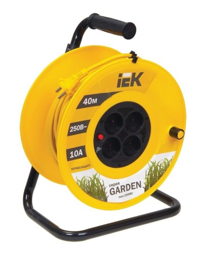 УК40 4 места, 40м (WKP23-10-04-40). Удлинитель на катушке Garden. IEK в Химках