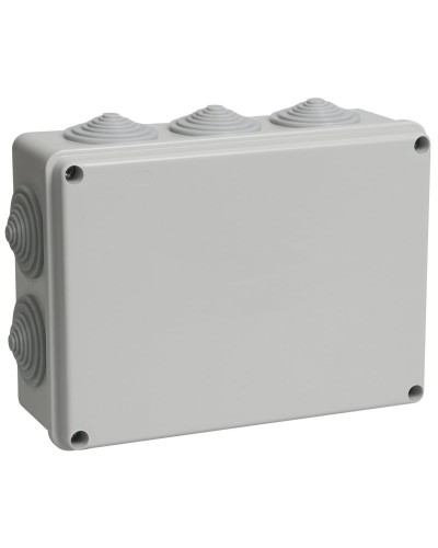 Коробка распаячная КМ41243 190х140х70 открытой проводки IP44 10 гермовводов серая (UKO11-190-140-070-K41-44). Коробка распаячная безгалогенная (HF). IEK в Химках