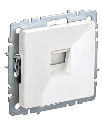Розетка RJ45 РК10-БрБ кат.5E, белая BRITE (BR-K10-1-K01). Розетка компьютерная. IEK в Химках
