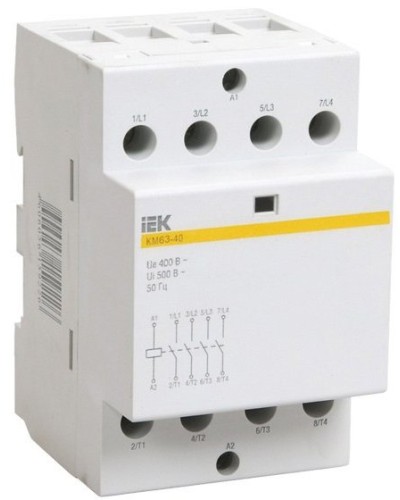 Контактор модульный КМ63-40 AC/DC (MKK21-63-40). Контактор модульный. IEK в Химках
