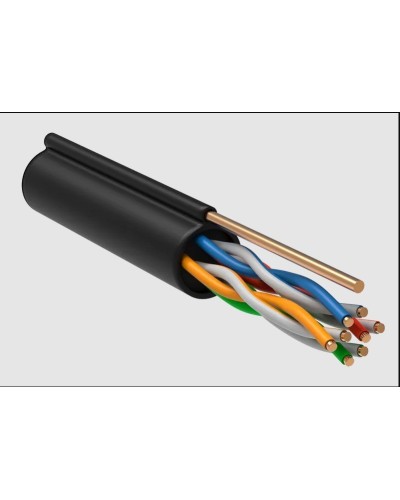 GENERICA U/UTP 5E 24AWG 4PR LDPE трос черный (BC3-C5E04-159-305-R-G). Кабель «витая пара» (LAN) для структурированных систем связи. IEK в Химках