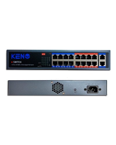 KN-SW1602POE+. Коммутатор с питанием по PoE. KENO в Химках