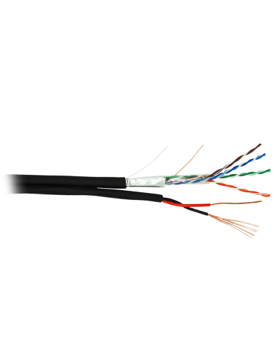 F/UTP 4pair, Cat5e, Out, PVC+PWR (EC-UF004-5E-PC050-PE-BK). Кабель «витая пара» (LAN) для структурированных систем связи. NETLAN в Химках