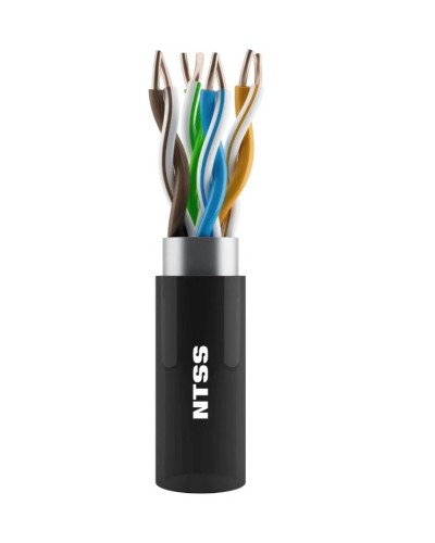 NTSS-OUT-UTP4-5Е-PE-BL кат.5E UTP 4 пары 24AWG PE внешний 305м черный. Кабель «витая пара» (LAN) для структурированных систем связи. NTSS в Химках