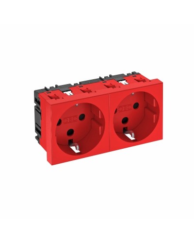 STD-D0 SRO2, (6120028). Розетка 0° двойная 2х2К+З, со шторками, 16А 250В красная. OBO Bettermann в Химках