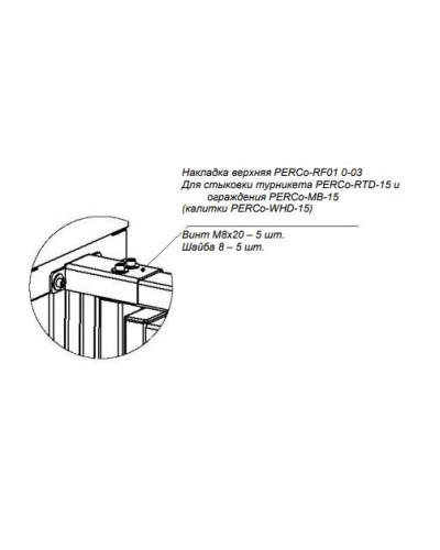 PERCo-RF01 0-03. Накладка верхняя. PERCo в Химках
