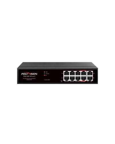 PND-08P-2M v.2. Коммутатор 10-портовый с функцией PoE. Polyvision в Химках
